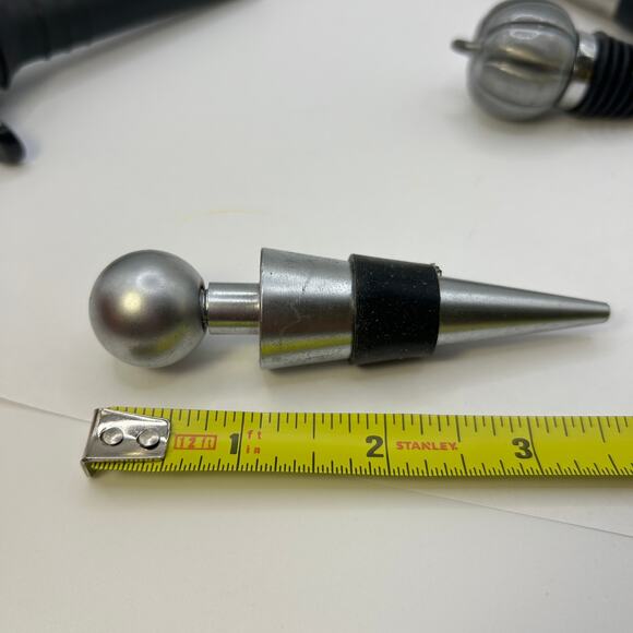 Lot of 5 Bottle Stoppers Glass Pumpkin Spout Stainless As Pictured Glass Stopper - Picture 5 of 7